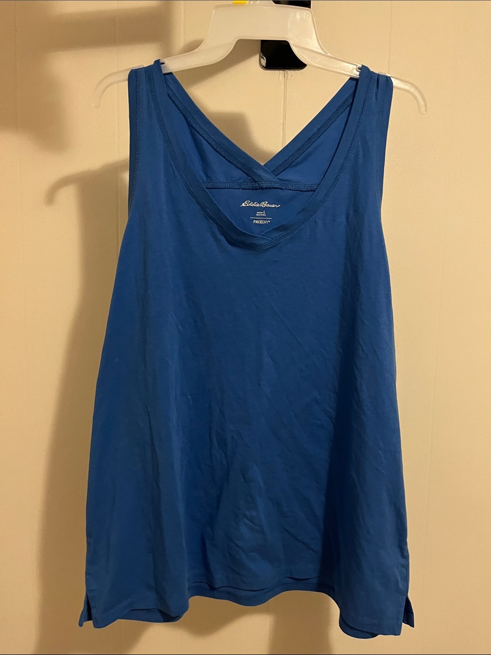 Eddie Bauer Deep Blue V-Neck Women's Tank Top